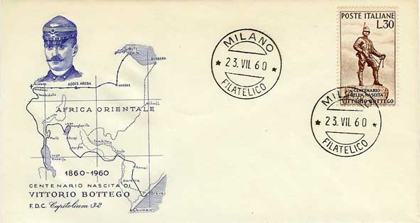Vittorio Bottego: celebrazioni per il Centenario della nascita (1960), per il 75° annversario della morte (1972), per il Centenario della morte (1997)