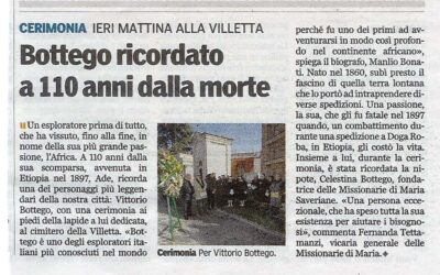 Ricordo dei Bottego: Vittorio e Madre Celestina. Parma 11 novembre 2007 alla villetta dei Bottego.